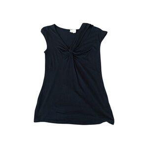 Deletta Black Twist Front Blouse